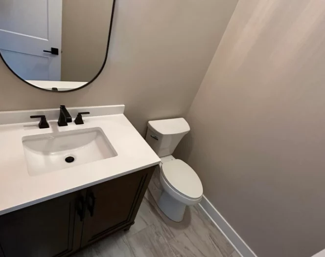 newly renovated bathroom area